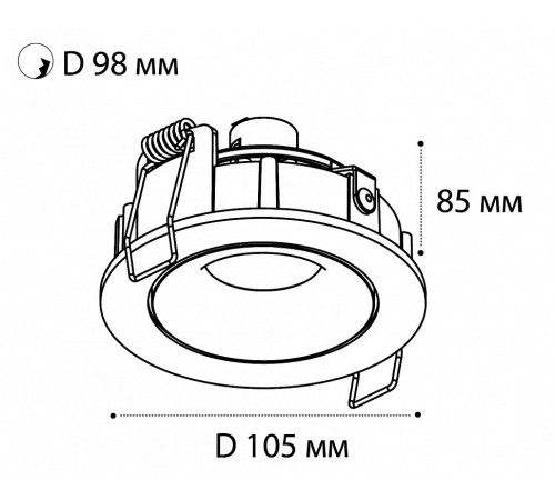 Встраиваемый светильник Italline DE-200 black DE-200