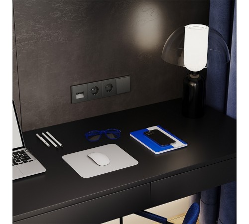 Выключатель двухклавишный без рамки Voltum VLS020106 S70