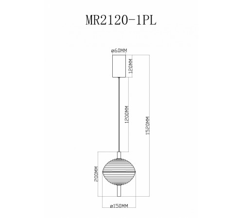Подвесной светильник MyFar MR2120-1PL Claire