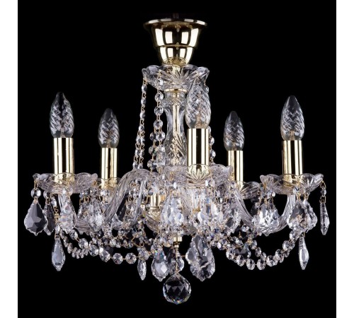 Подвесная люстра Bohemia Ivele Crystal 1402/5/141/G/Leafs/Tube 1402