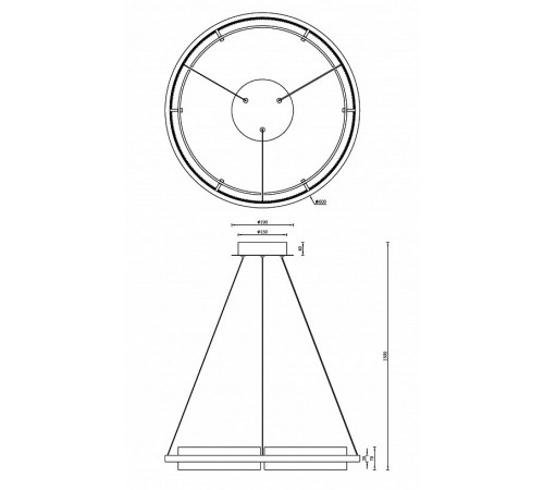 Подвесной светильник iLedex C4716-60 GD Meridian