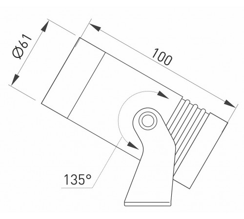 Настенно-потолочный прожектор Arlight 032558 Ray