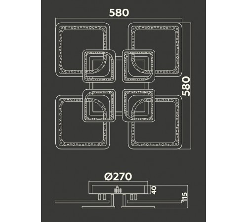 Потолочная люстра Ambrella Light FA4424 FA