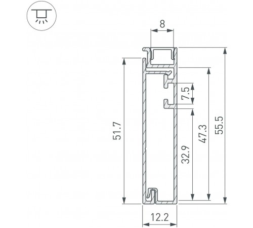 Профиль для плинтусов Arlight 046389 ARH-PLINTUS
