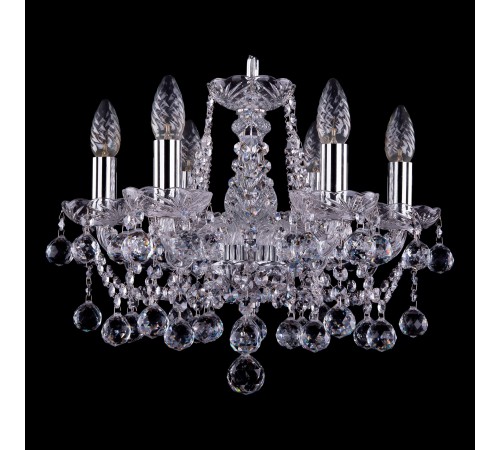 Подвесная люстра Bohemia Ivele Crystal 1413/6/141/Ni/Balls 1413