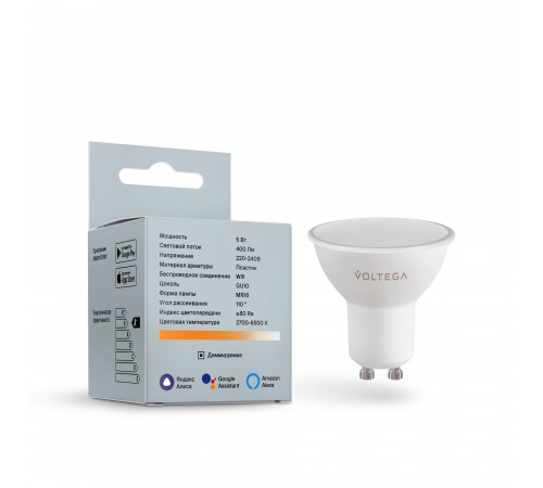Лампа светодиодная с управлением через Wi-Fi Voltega 2425 Wi-Fi bulbs