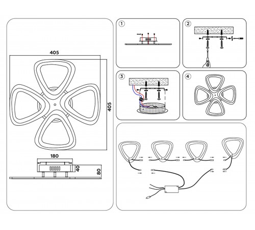 Потолочная люстра Ambrella Light FA4482 FA