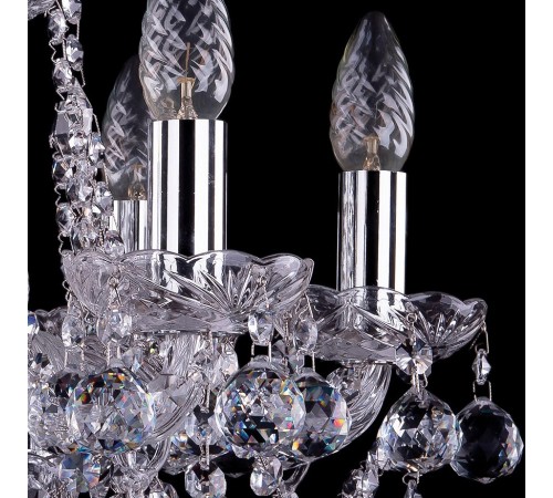 Подвесная люстра Bohemia Ivele Crystal 1413/6/141/Ni/Balls 1413