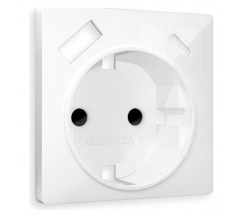 Накладка для розетки с заземлением и со шторками и 2хUSB type A и C Ambrella Volt AP1100 Quant