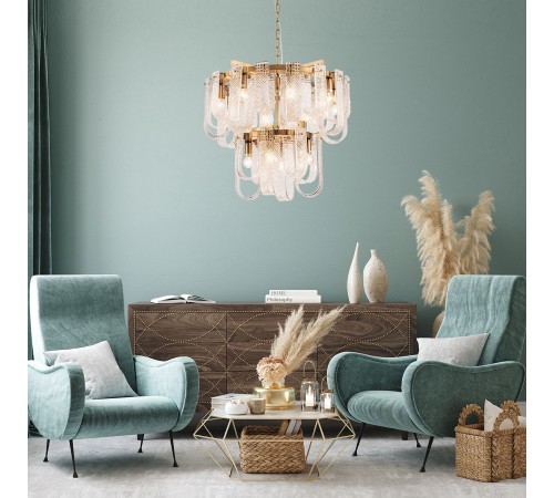 Подвесная люстра Indigo 12027/12P Brass Brina