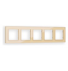 Рамка на 5 постов Ambrella Volt AF330605 Platos Стекло органическое