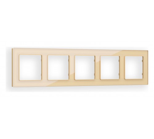 Рамка на 5 постов Ambrella Volt AF330605 Platos Стекло органическое