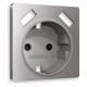 Накладка для розетки с заземлением и со шторками и 2хUSB type A Ambrella Volt AP5090 Quant