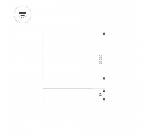Накладной светильник Arlight 034791 QUADRO
