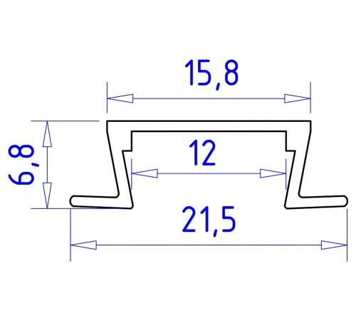 Профиль встраиваемый Ambrella Light GP1001AL GP