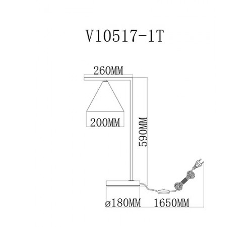 Настольная лампа декоративная Moderli V10517-1T Omaha