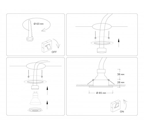 Встраиваемый светильник Ambrella Light TN1150 TN