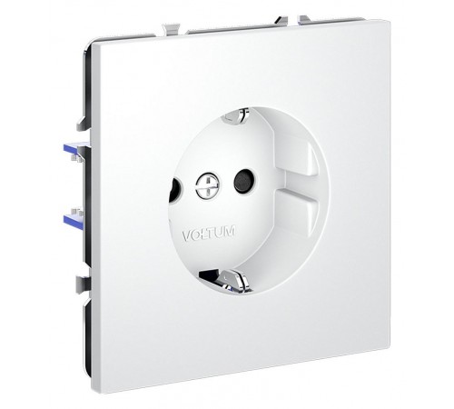 Розетка с заземлением и со шторкой, без рамки Voltum VLS040202 S70