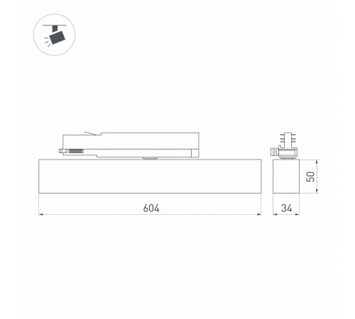 Светильник на штанге Arlight 033698(1) FLAT
