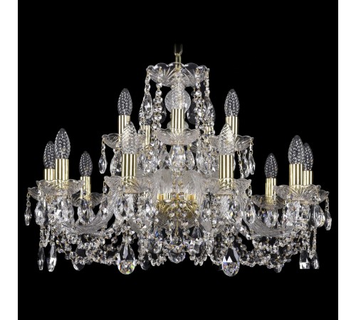 Подвесная люстра Bohemia Ivele Crystal 1402/10+5/240/G 1402