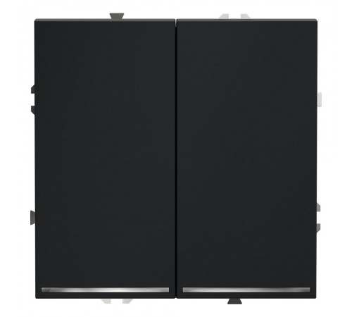 Выключатель двухклавишный с подсветкой без рамки Voltum VLS020207 S70