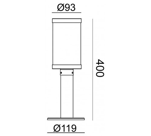 Наземный низкий светильник Escada 30003G/01 Urban