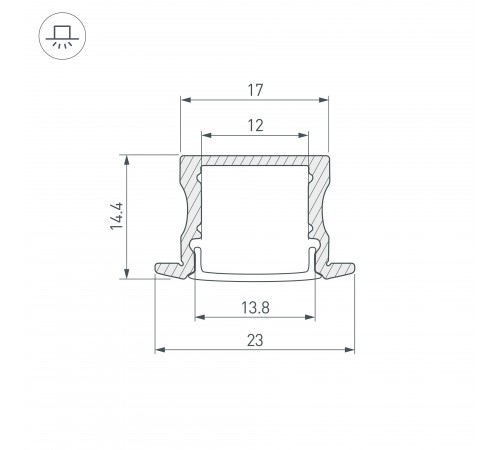 Профиль встраиваемый Arlight 039991 ARH-LINE