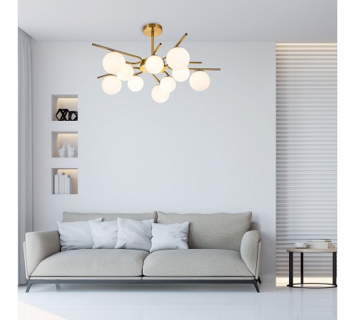 Люстра на штанге Escada 642/10P Brass Sphere