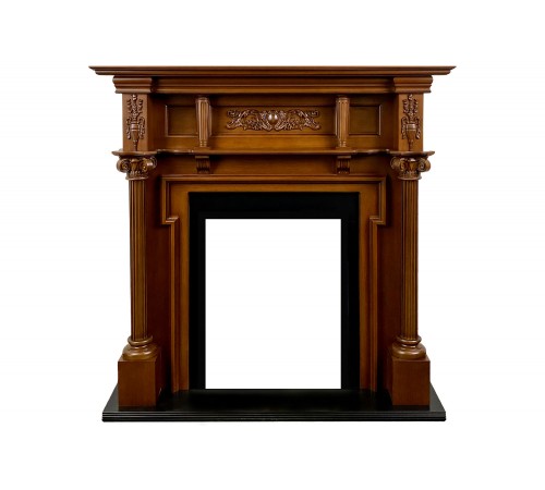 Каминокомплект Oxford - Белый с очагом Fobos FX M Brass