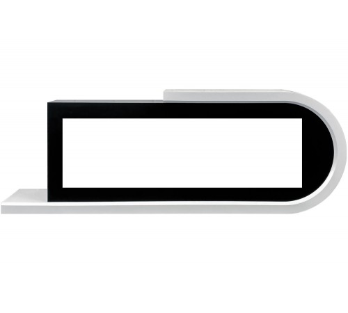 Каминокомплект Basel 60 L - Белый с черным с очагом Vision 60 LOG LED