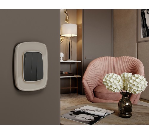 Рамка на 4 поста Ambrella Volt OF350604 Radian Стекло натуральное