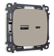 Розетка 2хUSB type A и C без рамки Ambrella Volt MO371010 Quant