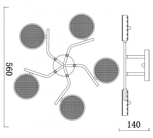 Потолочная люстра Escada 10273/5LED Starlight