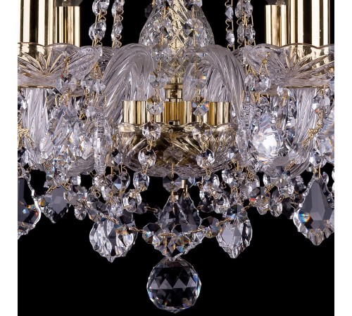 Подвесная люстра Bohemia Ivele Crystal 1402/6/160/G/Leafs 1402