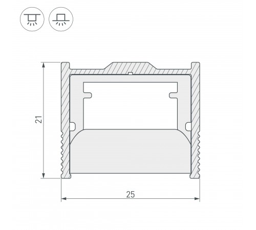 Крепеж Arlight 023291 WPH-FLOOR22-2000 ANOD