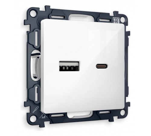 Розетка 2хUSB type A и C без рамки Ambrella Volt MA111010 Quant