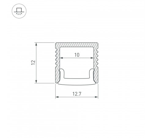Профиль накладной Arlight 040326(1) FANTOM-BENT