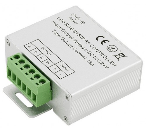 Контроллер-регулятор цвета RGB с пультом ДУ SWG RF-RGB-S-18A-WH1 RF RGB