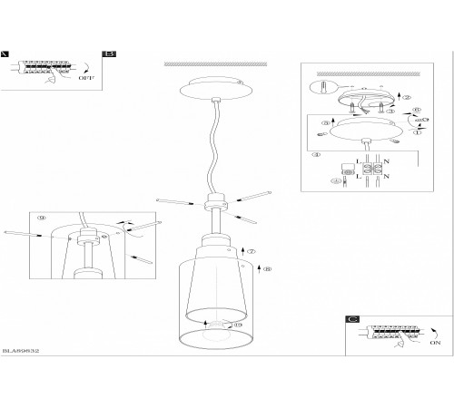Подвесной светильник Eglo 90304 Pinto Nero