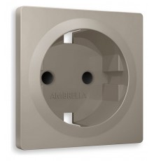 Накладка для розетки с заземлением и со шторками Ambrella Volt AP3670 Quant