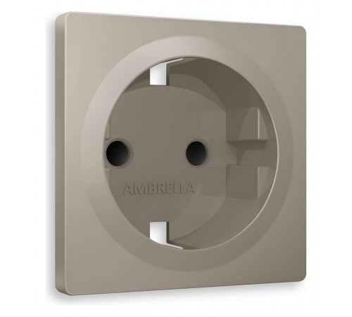 Накладка для розетки с заземлением и со шторками Ambrella Volt AP3670 Quant