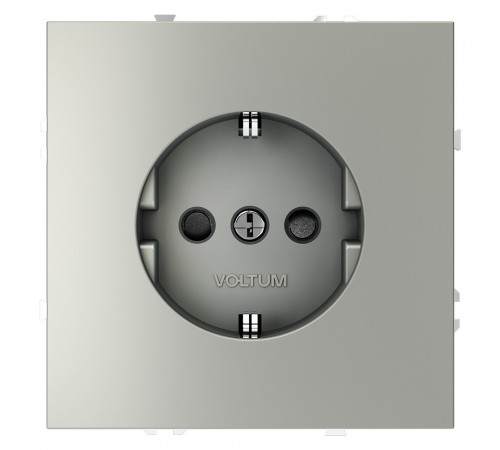 Розетка с заземлением и со шторкой, без рамки Voltum VLS040205 S70