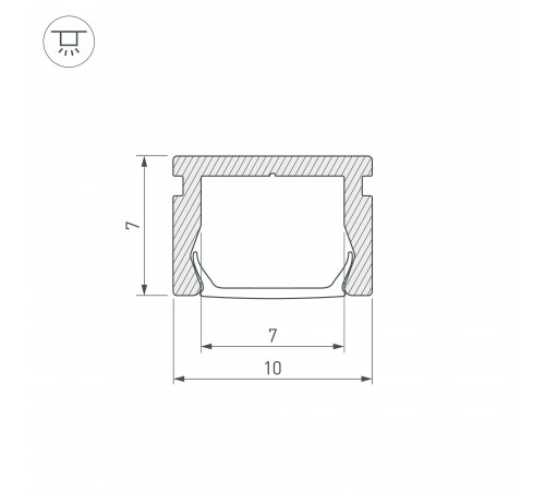 Профиль накладной Arlight 23856 Pik