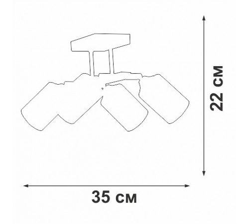 Люстра на штанге Vitaluce V2833-1/4PL V2833