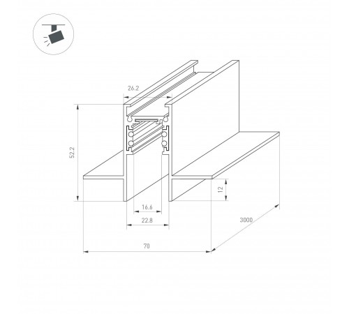 Трек встраиваемый Arlight 035798 MAG-ORIENT