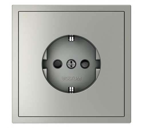 Розетка с заземлением и со шторкой, без рамки Voltum VLS040205 S70