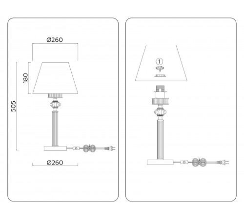 Настольная лампа декоративная Ambrella Light LH71007 LH