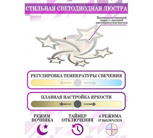 Потолочная люстра Natali Kovaltseva LED LAMPS 81213 Smart home