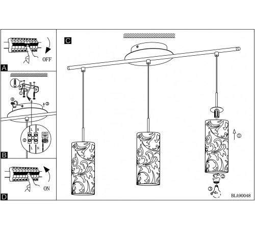 Подвесной светильник Eglo 90048 Amadora