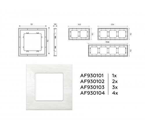 Рамка на 3 поста Ambrella Volt AF930103 Grand